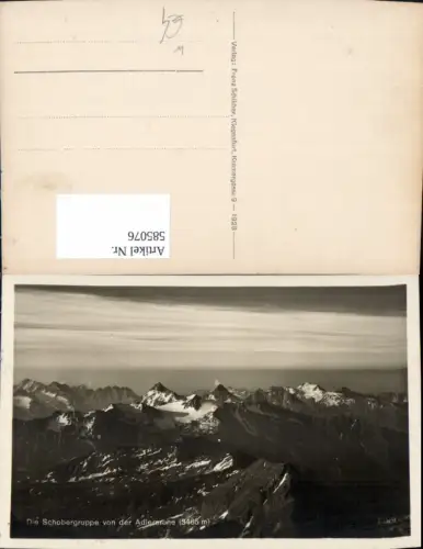 585076,Foto Ak Schobergruppe v. d. Adlersruh Berglandschaft Kals am Großglockner