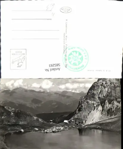 585293,Foto Ak Obstansersee u. Hütte geg. Großglockner Kartitsch