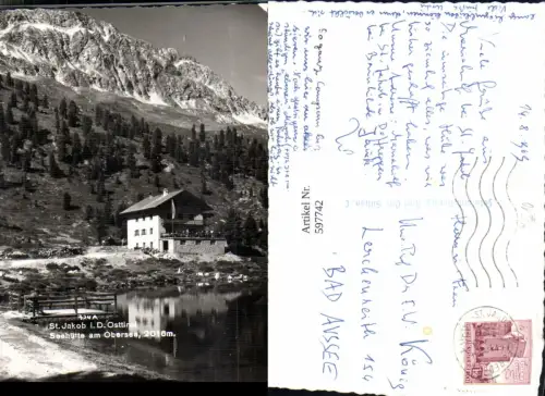 597742,Foto Ak St Jakob i. Defreggen Seehütte a. Obersee