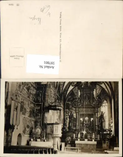 597801,Foto Ak Virgen Kirche Obermauern m. Fresken