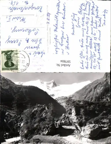 597804,Foto Ak Blick Weg Innergschlöss Großvenediger Matrei in Osttirol