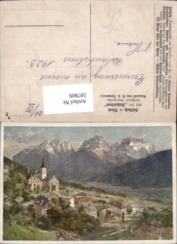 597809,Künstler Ak E. T. Compton Dölsach i. Tirol m. d. Unholden b. Lienz