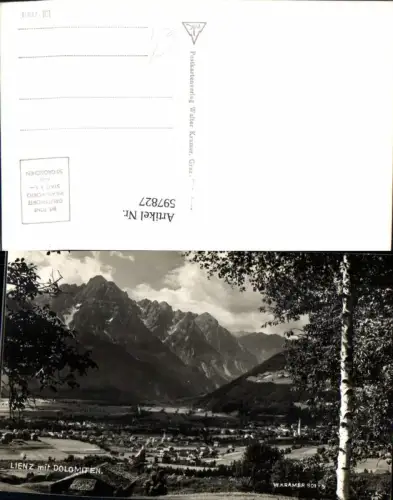 597827,Foto Ak Lienz m. Dolomiten