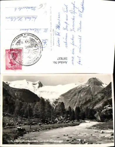 597837,Foto Ak Matrei in Osttirol Motiv aus Gschlöss m. Großvenedigergruppe