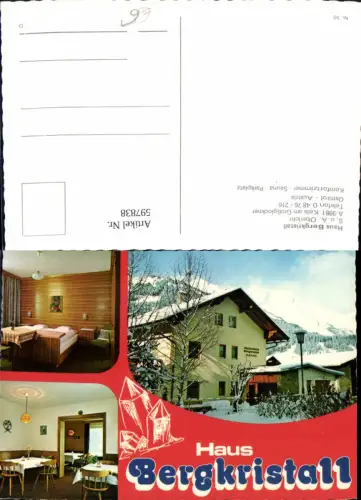 597838,Mehrbild Ak Kals a. Großglockner Haus Bergkristall Zimmer Gaststube
