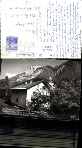 597854,Foto Ak Burgfrieden b. Lienz Fremdenpension Jägerheim m. Spitzkofel