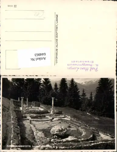 644863,Foto-AK Archäologie Lavant Osttirol Ausgrabungsstätte Lienz