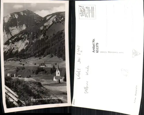 651379,Foto Ak Kals am Großglockner St Georgen m. Bretterwand Kirche