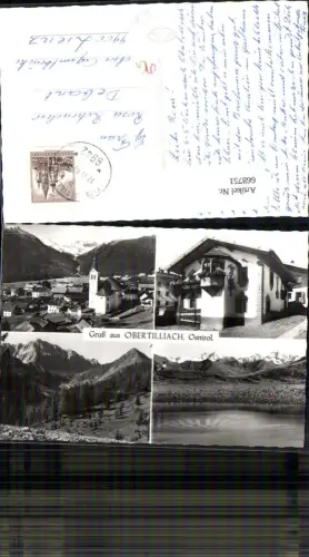 668751,Mehrbild Ak Obertilliach Kirche See