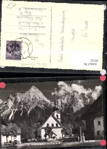 78752,Biberwier Nähe Berwang Ehrwald Ansicht m. Kirche 1958