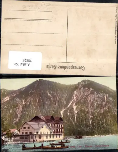 78826,Plansee Breitenwang Heiterwang Hotel Forelle Ansicht m. Booten