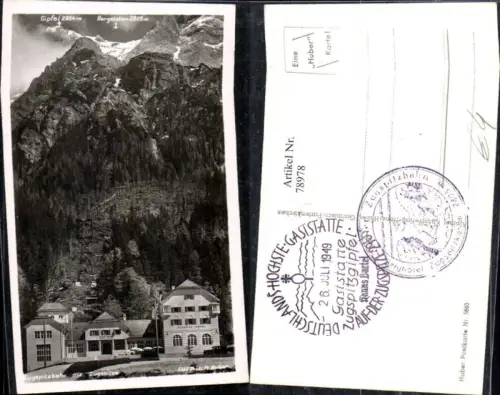 78978,Zugspitzbahn m. Zugspitze Ansicht Talstation Seilbahn