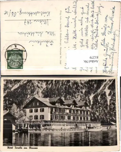 81279,Hotel Forelle am Plansee b. Reutte 1941