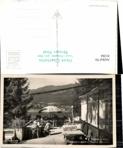 81284,Thiersee in Tirol Pension Gasthaus Charlotte Terrasse 1930