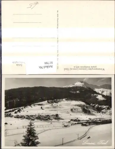 81786,Foto Ak Lermoos geg. Grubistein Winteransicht
