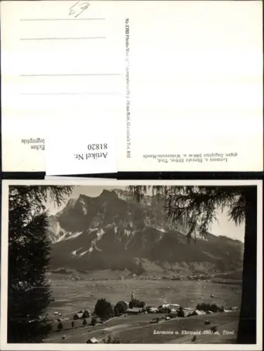 81820,Foto Ak Lermoos u. Ehrwald geg. Zugspitze u. Wetterstein Massiv