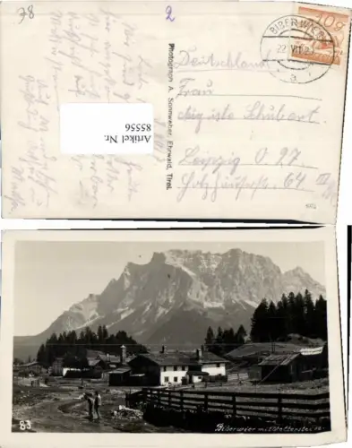 85556,Biberwier m. Wetterstein Wegpartie 1929