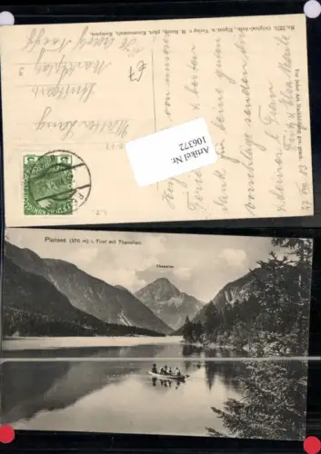 106372,Plansee bei Reutte m. Boot Tirol Thaneller 1913