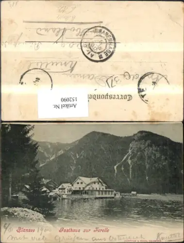 152090,Plansee Breitenwang Heiterwang Reutte Ansicht Gasthaus Forelle 1900