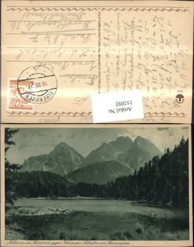 152092,Biberwier Mittersee am Fernpass geg . Wampeten Schrofen u. Sonnenspitze 1927