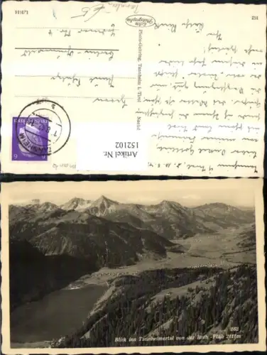 152102,Blick i. Tnnheimertal v. d. Roth Flüh Tannheim 1942