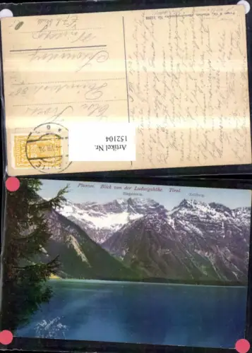 152104,Plansee Heiterwang Breitenwang Reutte 1924 pub Purger Co 11398