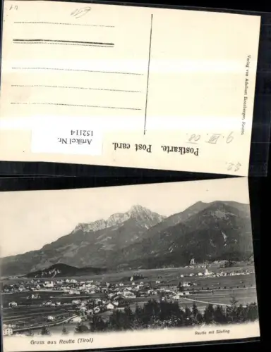 152114,Reutte m. Säuling Totale 1908