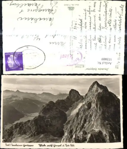 153009,Tannheimer Gruppe Blick v. d. Nesselwängler Scharte z. gr. Gimpel Rote Flüh Haldensee Nesselwängle