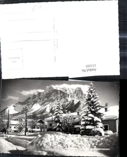 153205,Foto Ak Ehrwald m. Zugspitzmassiv Winter