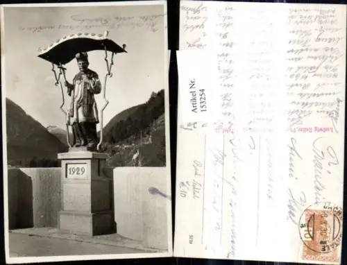 153254,Foto Ak Bach Lechtal Statue Denkmal pub Ludwig Reiter