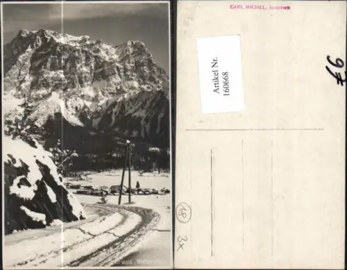 160668,seltene Ansicht Fotokarte Wegansicht Ehrwald in Tirol 1930
