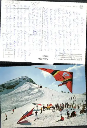 174921,Tannheim i. Tirol Blick v. d. Gundhütte geg. Neunerköpfle u. Gundlift Drachenflieger Personen