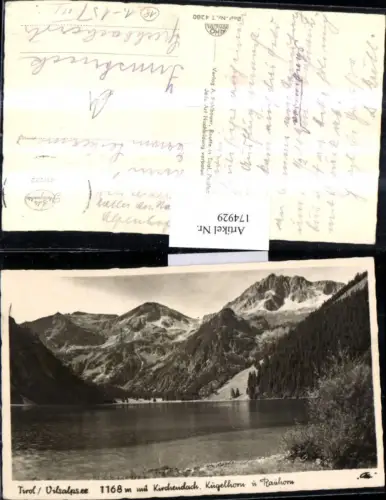 174929,Uilsalpsee m. Kirchendach Kügelhorn u. Rauhorn
