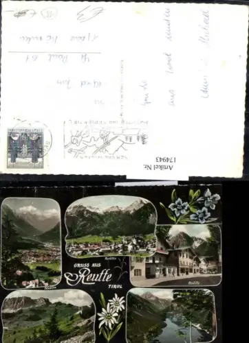 174943,Gruß aus Reutte Totale Plansee Bergbahn Mehrbildkarte