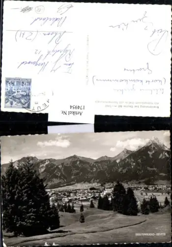 174954,Breitenwang b. Reutte Teilansicht m. Hahnenkamm u. Tannheimergruppe