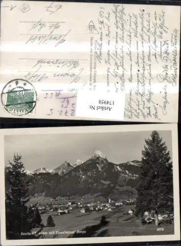 174958,Reutte Teilansicht m. Tannheimergruppe