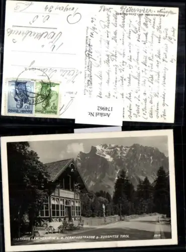 174962,Gasthaus Lärchenheim a. d. Fernpasstrasse g. Zugspitze