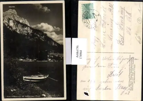 174964,Haldensee b. Reutte Abendstimmung Ruderboot Boot