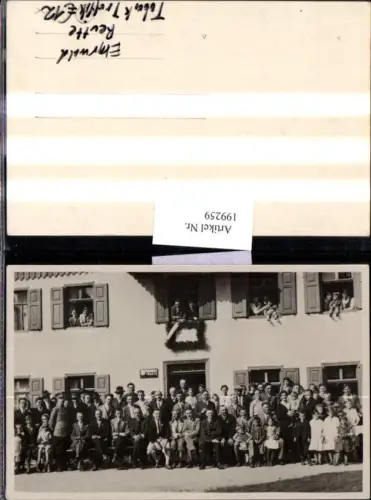 199259,Foto AK Reutte Ehrwald Tabak Trafik Gruppenfoto