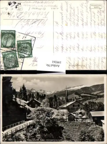 199261,Walserschanze Österr. Grenzwirtshaus Riezlern Bahnpost Oberstdorf Immenstadt Zug 22
