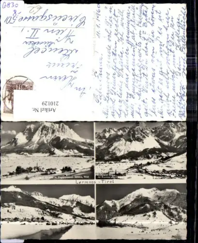 210129,Lermoos Winteransicht Mehrbild Ak Ehrwald m. Zugspitzmassiv
