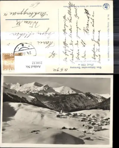 210132,Berwang Blick geg. d. Raazalpe Winteransicht