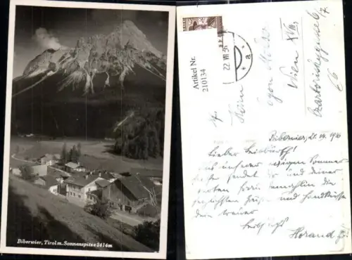 210134,Foto Ak Biberwier m. Sonnenspitze