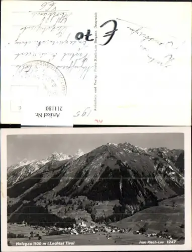 211180,Holzgau i. Lechtal Totale pub Risch Lau 1247