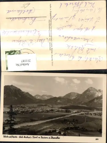 211187,Blick auf Reutte Totale Lech-Aschau i. Tirol m. Dauern u. Thaneller