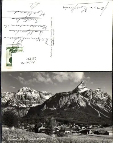 211192,Ehrwald Teilansicht m. Sonnenspitze