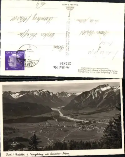 212816,Reutte u. Umgebung Totale m. Lechtaler Alpen