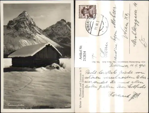212834,Winter in Ehrwald u. Lermoos Partie Hütte m. Sonnenspitze Winterbild
