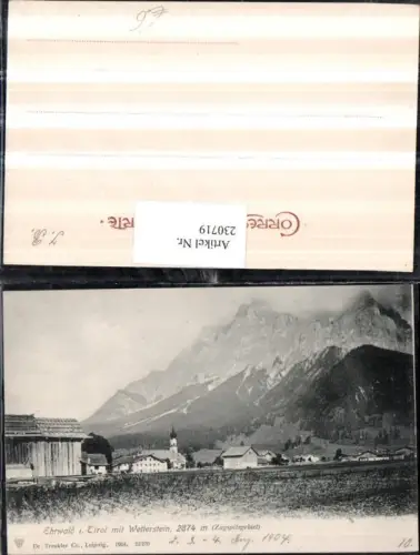 230719,Ehrwald i. Tirol Teilansicht m. Wetterstein pub Trenkler u. Co 22270