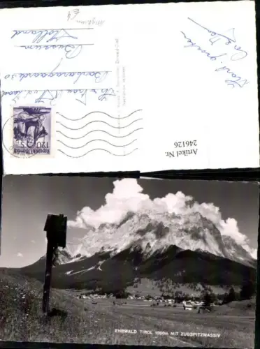 246126,Ehrwald in Tirol m. Zugspitzmassiv Wegkreuz